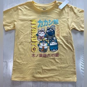 NWT Nyaruto yellow T-shirt kids size Medium